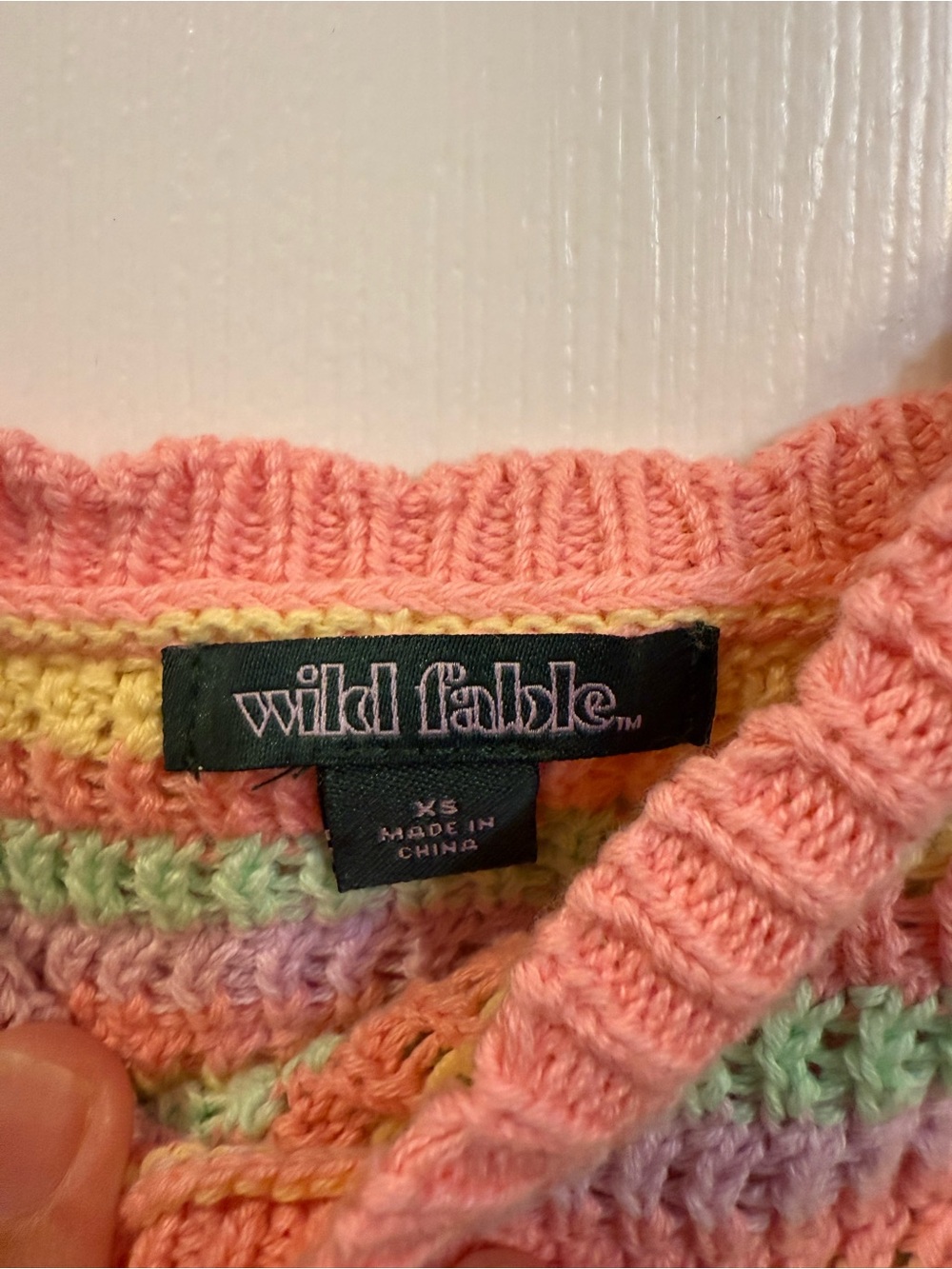 Wild Fable Crochet Striped Crop Top & Mini Skirt Set XS - Picture 3 of 3